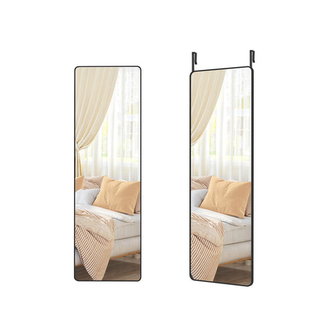 Rootz Full-Length Mirror - Body Mirror - Rectangular Ink Black - Tempered Glass - 120 x 40cm