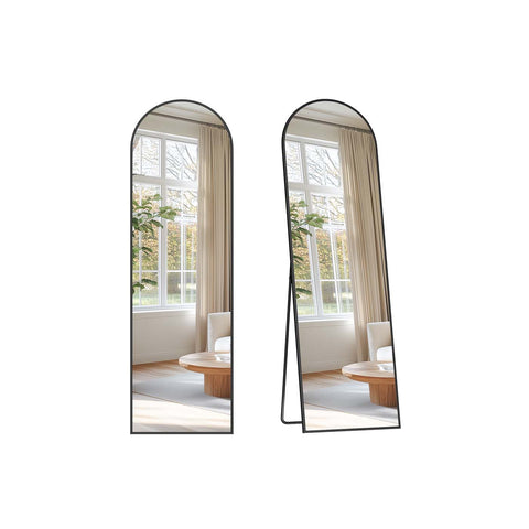 Rootz Full Body Mirror - Full-Length Mirror - Tall Mirror - Hard Glass & Aluminum - 150cm x 40cm - Sleek Design