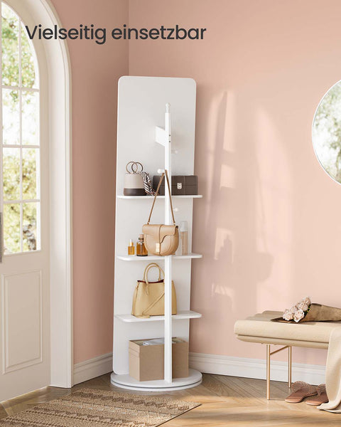 Rootz Full Body Mirror - Dressing Mirror - Floor Mirror - Large Glass Reflective Surface - 45cm x 163cm - Cloud White