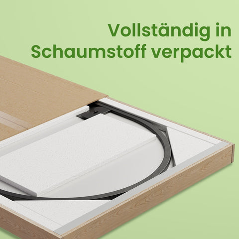 Rootz Full Body Mirror - Bent Mirror - Standing Wall-Mounted - Durable Hard Glass - 160 x 50 cm Ink Black