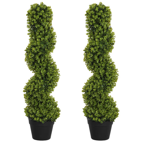 Rootz Set of 2 Decorative Artificial Plants - Fake Plants - Faux Plants - UV Resistant - 90cm