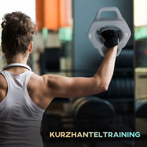 Rootz 3-in-1 Multifunctional Dumbbell - Strength Training Weights - Fitness Equipment - Non-Slip Surface - Durable Cast Iron Core - Protective Plastic Coating - 25cm x 20cm x 6cm