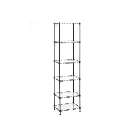 Rootz 5 Tier Black Cake Rack - Steel Baking Stand - Storage Organizer - Heavy Duty - 29cm x 40cm x 160cm