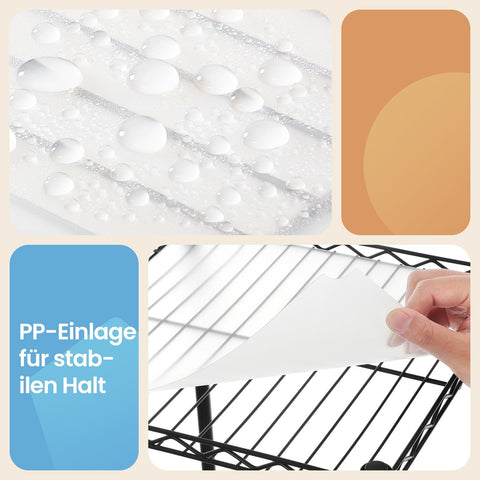 Rootz Bathroom Shelf Stand - Metal Shelf - Space-Saving Storage - No Tools Needed - 30 x 30 x 123.5 cm