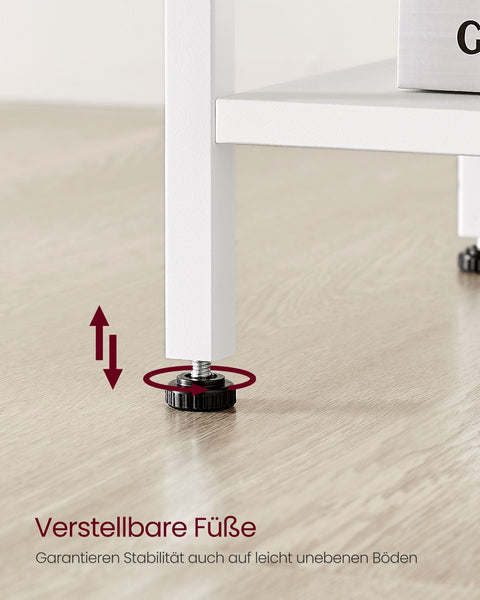 Rootz Side Table Set of 2 - Accent Table - End Table - Fabric Drawer - 28cm x 38cm x 61cm