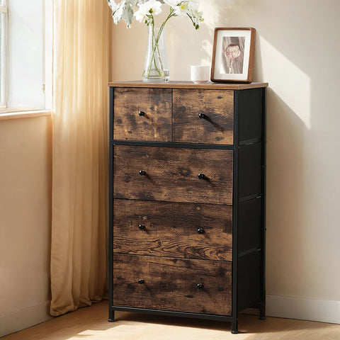 Rootz Chest of Drawers - Dresser - Storage Cabinet - Child-Friendly - 56cm x 30cm x 89.3cm
