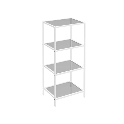 Rootz Metal and Glass Shelf - Display Stand - Storage Rack - Sleek Design - Sturdy Construction - Easy Assembly - 30cm x 40cm x 95cm