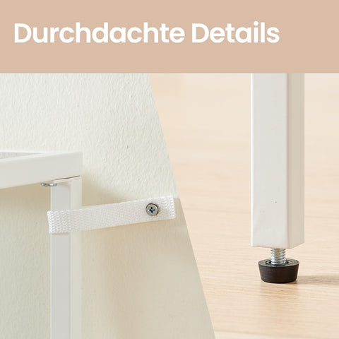 Rootz 4-Tier Bathroom Shelf - Sturdy Glass Shelving - Metal Frame - 40kg Capacity - Space Saver - 30x40x95cm