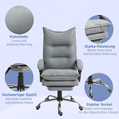 Rootz Ergonomic Office Chair - Desk Chair - Swivel Chair - Maximum Comfort - 66L x 72W x 122-130H cm