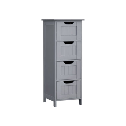 Rootz Bathroom Furniture - Storage Cabinet - Organizer - MDF Board - 30cm x 30cm x 82cm - Mystic Gray - Mounting Kit - Anti-Tip Device - 90kg Top Load Capacity