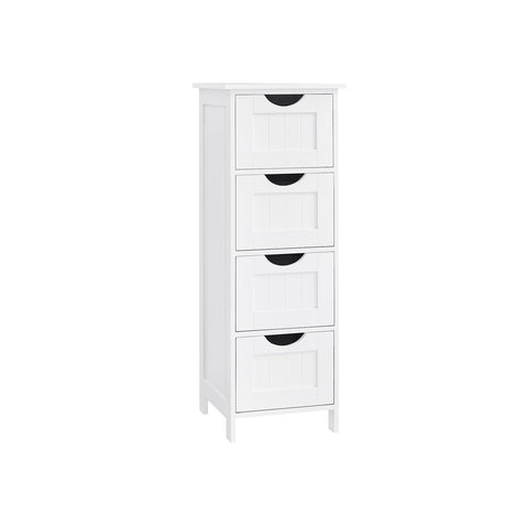 Rootz Side Cabinet - Chest of Drawers - Storage Organizer - Functional Design - Sturdy Workmanship - Space-saving - 30cm x 82cm x 30cm - White - MDF Board - 92cm x 37cm x 11.5cm Package - 8.65kg - 10.04kg - Includes Instructions and Fittings Bag