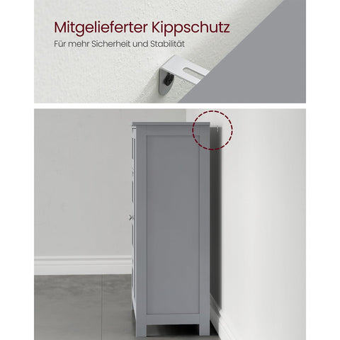 Rootz Mystical Gray Bathroom Cabinet - Storage Unit - Organizer - MDF Material - 30cm x 55cm x 82cm - Lightweight - Sturdy - Easy Assembly