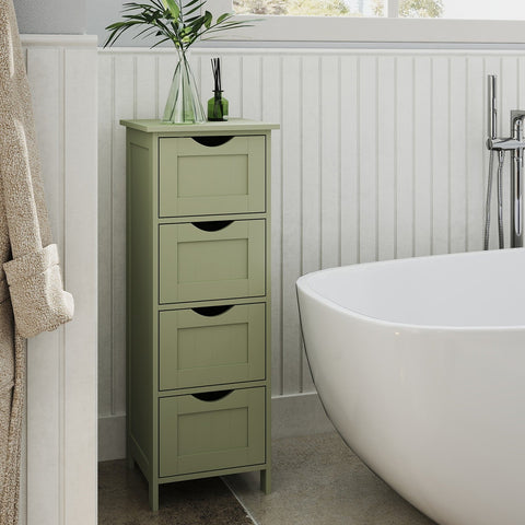 Rootz Bathroom Cabinet - Side Cabinet - Storage Unit - Space-Saving - 30cm x 30cm x 82cm