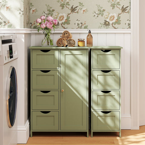 Rootz Bathroom Cabinet - Side Cabinet - Storage Unit - Space-Saving - 30cm x 30cm x 82cm