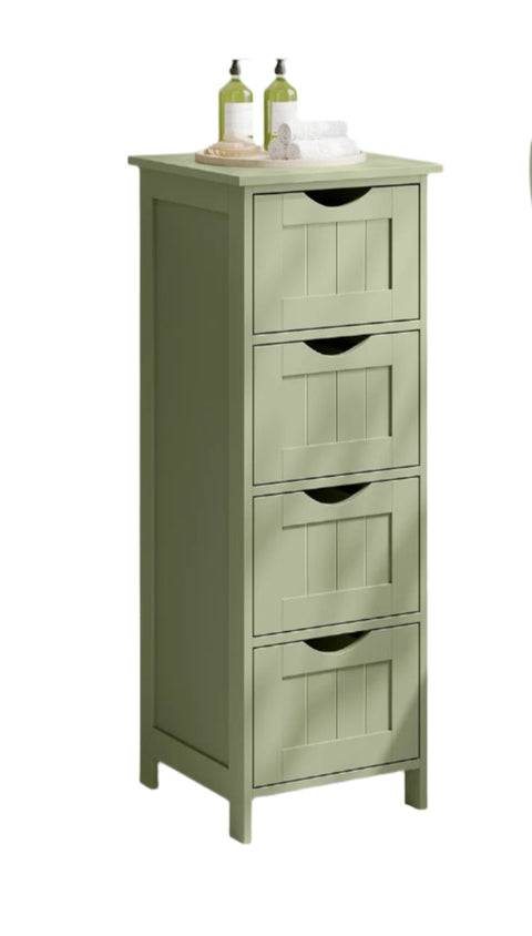 Rootz Bathroom Cabinet - Side Cabinet - Storage Unit - Space-Saving - 30cm x 30cm x 82cm