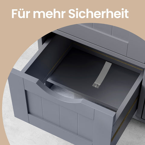 Rootz Bathroom Cabinet - Side Cabinet - 4 Drawer Storage - Compact Space Saver - 30 x 30 x 82 cm