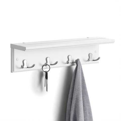 Rootz Wall Coat Rack - Entryway Organizer - Hallway Storage - 8 Hanging Options - 40cm x 10.5cm x 10.5cm
