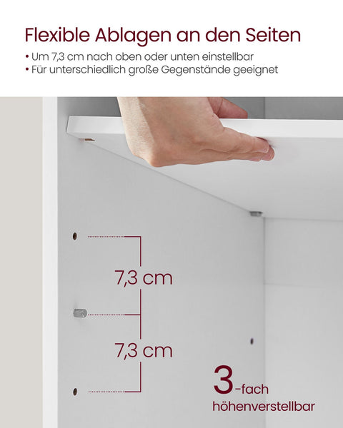 Rootz Schoenenbank met opbergruimte - Ingangsorganizer - Klassiek Wit - Spaanplaat - Schuim - Imitatielinnen hoes - 30,3 cm x 78,5 cm x 48 cm - Maximaal laadvermogen 136 kg
