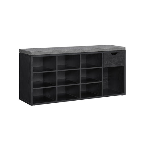 Rootz Shoe Bench Storage - Entryway Organizer - Wooden Storage Bench - MDF Construction - 30cm x 104cm x 48cm
