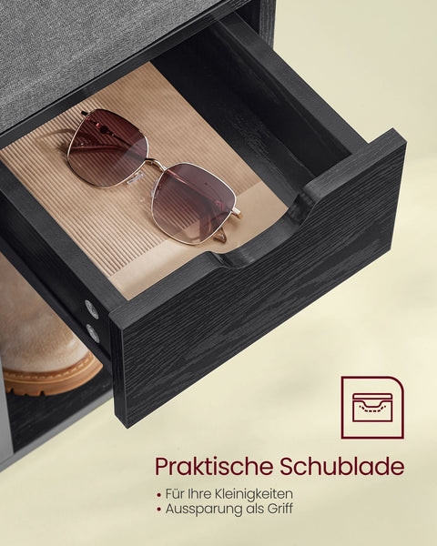 Rootz Shoe Bench Storage - Entryway Organizer - Wooden Storage Bench - MDF Construction - 30cm x 104cm x 48cm