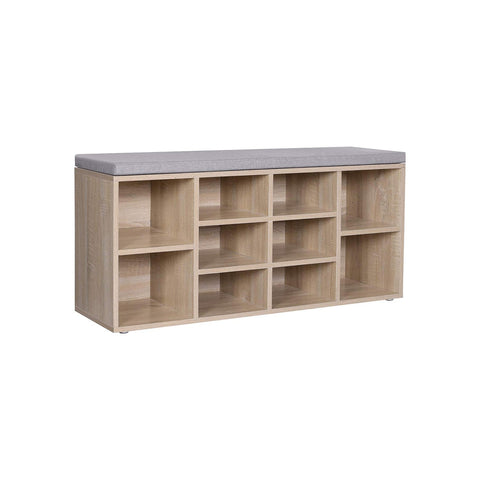 Rootz Schoenenbank - Schoenenrek - Schoenenorganisator - Ruimtebesparend - Opbergoplossing - Veelzijdig ontwerp - 104 cm x 30 cm x 48 cm