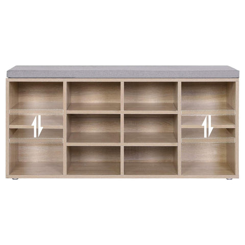 Rootz Schoenenbank - Schoenenrek - Schoenenorganisator - Ruimtebesparend - Opbergoplossing - Veelzijdig ontwerp - 104 cm x 30 cm x 48 cm