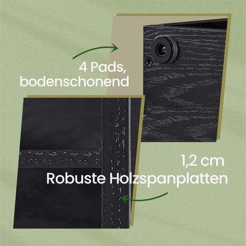 Rootz Shoe Bench - Shoe Shelf - Entryway Seating - Space-Saving Design - 30.1cm x 104.1cm x 48.1cm - Black