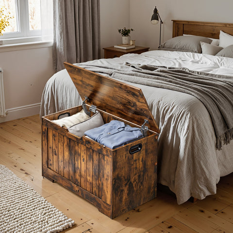 Rootz Shoe Bench with Storage Space - Storage Cabinet - Wooden Chipboard - Max Support 136kg - 40x76x48cm