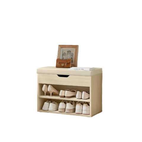Rootz 3-Level Shoe Bench - Entryway Bench - Shoe Shelf with Cushion - Comfortable Seating - 30cm x 60cm x 44cm