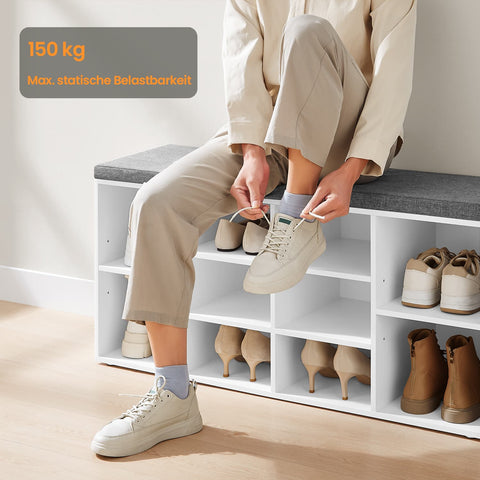 Rootz Shoe Bench - Shoe Shelf - Entryway Organizer - Space Optimization - 104cm x 30cm x 48cm