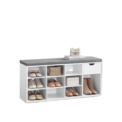 Rootz Shoe Bench - Entryway Seating - Storage Bench - Comfortable Seating - 104cm x 30cm x 48cm