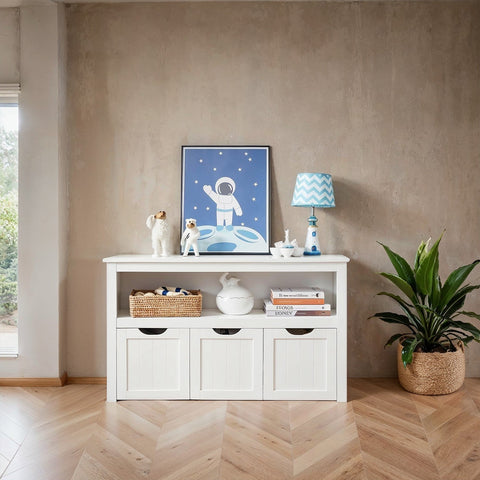 Rootz Children's Shelf - Toy Cabinet - Storage Cabinet - Durable MDF - 102cm x 30cm x 60cm