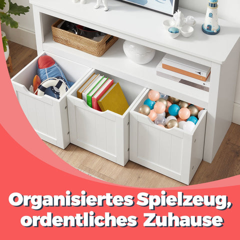 Rootz Children's Shelf - Toy Cabinet - Storage Cabinet - Durable MDF - 102cm x 30cm x 60cm