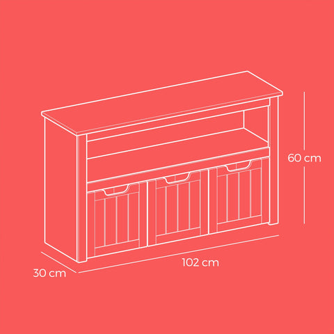 Rootz Children's Shelf - Toy Cabinet - Storage Cabinet - Durable MDF - 102cm x 30cm x 60cm