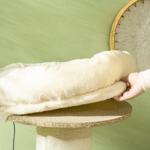 Rootz Cat Tree Scratching Post - Activity Center - Pet Furniture - Sisal & Plush - 48.5x48.5x105cm