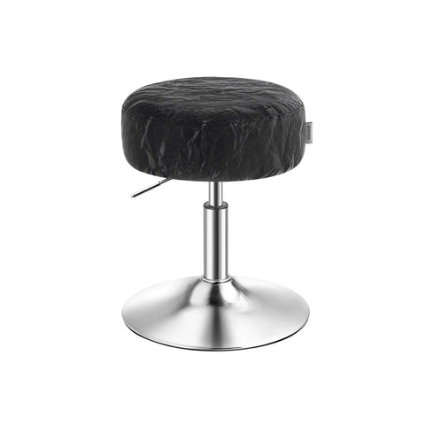 Rootz Makeup Stool - Beauty Stool - Vanity Chair - Height-Adjustable & Rotatable - 38cm D x 44-60cm H -  Black