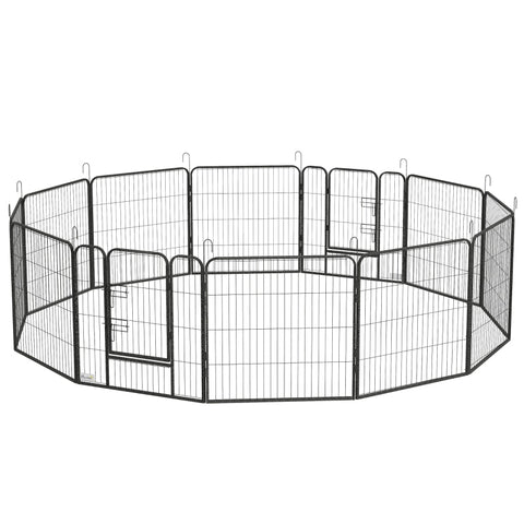Rootz Puppy Run - Pet Enclosure - Dog Pen - Customizable Panels - Safe & Spacious - 12 Panels at 80cm x 80cm Each