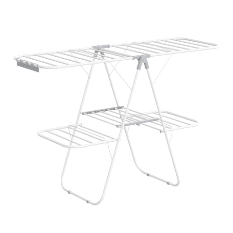 Rootz Foldable Clothes Airer - Drying Rack - Laundry Organizer - Space Saving - 100cm x 50cm x 120cm