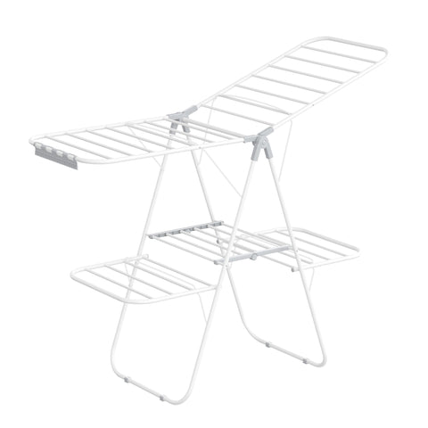 Rootz Foldable Clothes Airer - Drying Rack - Laundry Organizer - Space Saving - 100cm x 50cm x 120cm