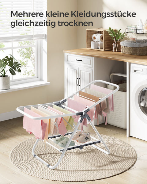 Rootz Clothes Airer - Drying Rack - Laundry Stand - Space-Saving Design - 44cm x 101cm x 54cm