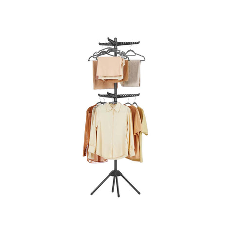 Rootz Clothes Drying Rack - Laundry Stand - Collapsible Hanger - Durable Plastic & Stainless Steel - 60cm x 60cm x 191cm