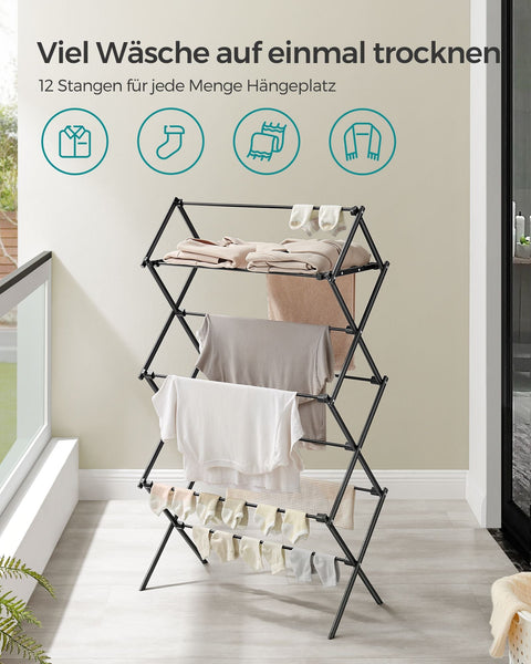 Rootz Draagbare Zwart Stalen Campingstoel - Opvouwbare strandstoel - Lichtgewicht buitenstoel - Constructie van staal en PP - 37 cm x 75 cm x 135,1 cm - Compact en gemakkelijk op te bergen - Ondersteunt tot 7 kg