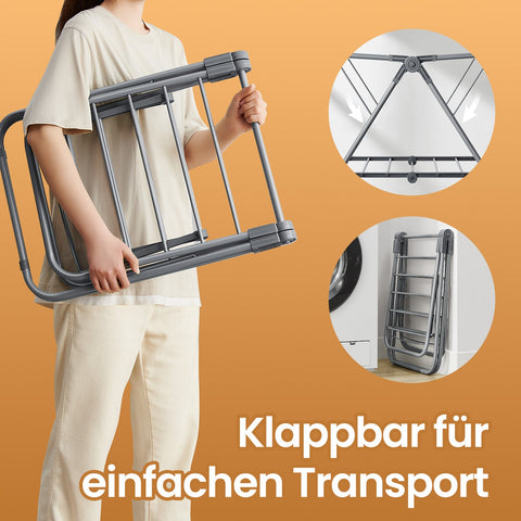 Rootz Stand Dryer - Launch Rack - Foldable Clothes Dryer - Maximizes Space - 44x101x54cm Unfolded