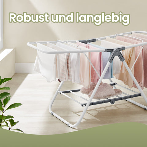 Rootz Stand Dryer - Laundry Rack - Clothes Airer - Foldable Design - Space-Saving - 44cm x 101cm x 54cm