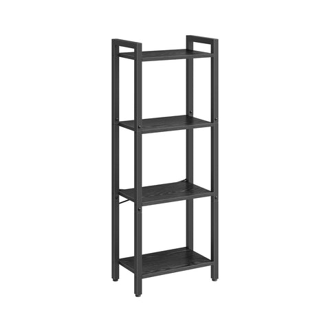 Rootz 4 Tier Bookcase - Open Shelving Unit - Wooden Bookshelf - Storage Organizer - 120cm x 30cm x 90cm