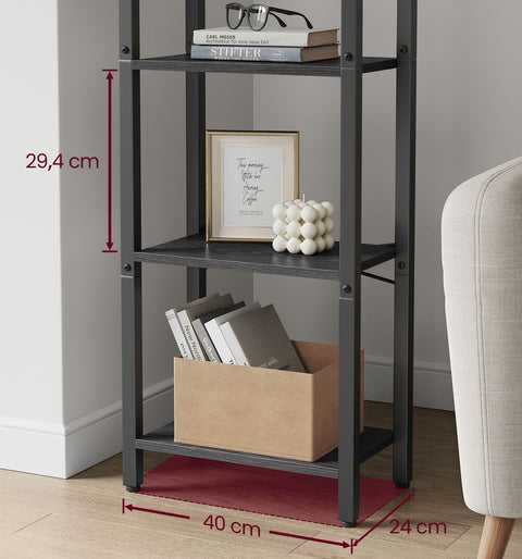 Rootz 4 Tier Bookcase - Open Shelving Unit - Wooden Bookshelf - Storage Organizer - 120cm x 30cm x 90cm