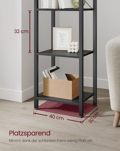 Rootz Bookcase with 6 Shelves - Display Cabinet - Storage Rack - Easy Assembly - 90cm x 30cm x 180cm