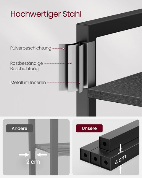 Rootz Bookcase with 6 Shelves - Display Cabinet - Storage Rack - Easy Assembly - 90cm x 30cm x 180cm