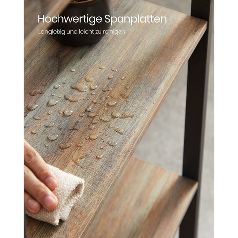 Rootz Bookshelf with Blue Grain-Black Oak Finish - Chipboard Steel - Large Storage Unit - Sturdy Construction - Easy Assembly - 24cm x 158cm x 166cm