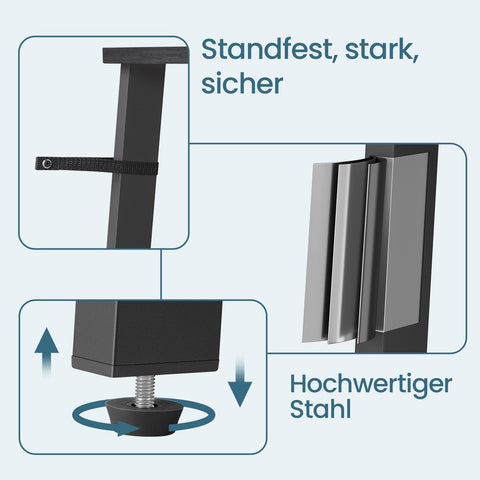 Rootz 5 Level Corner Shelf - Bookshelf - Conductor Shelf - Space-Saving Design - 37.2 x 37.2 x 159 cm - Anthracite Gray-Matt Black